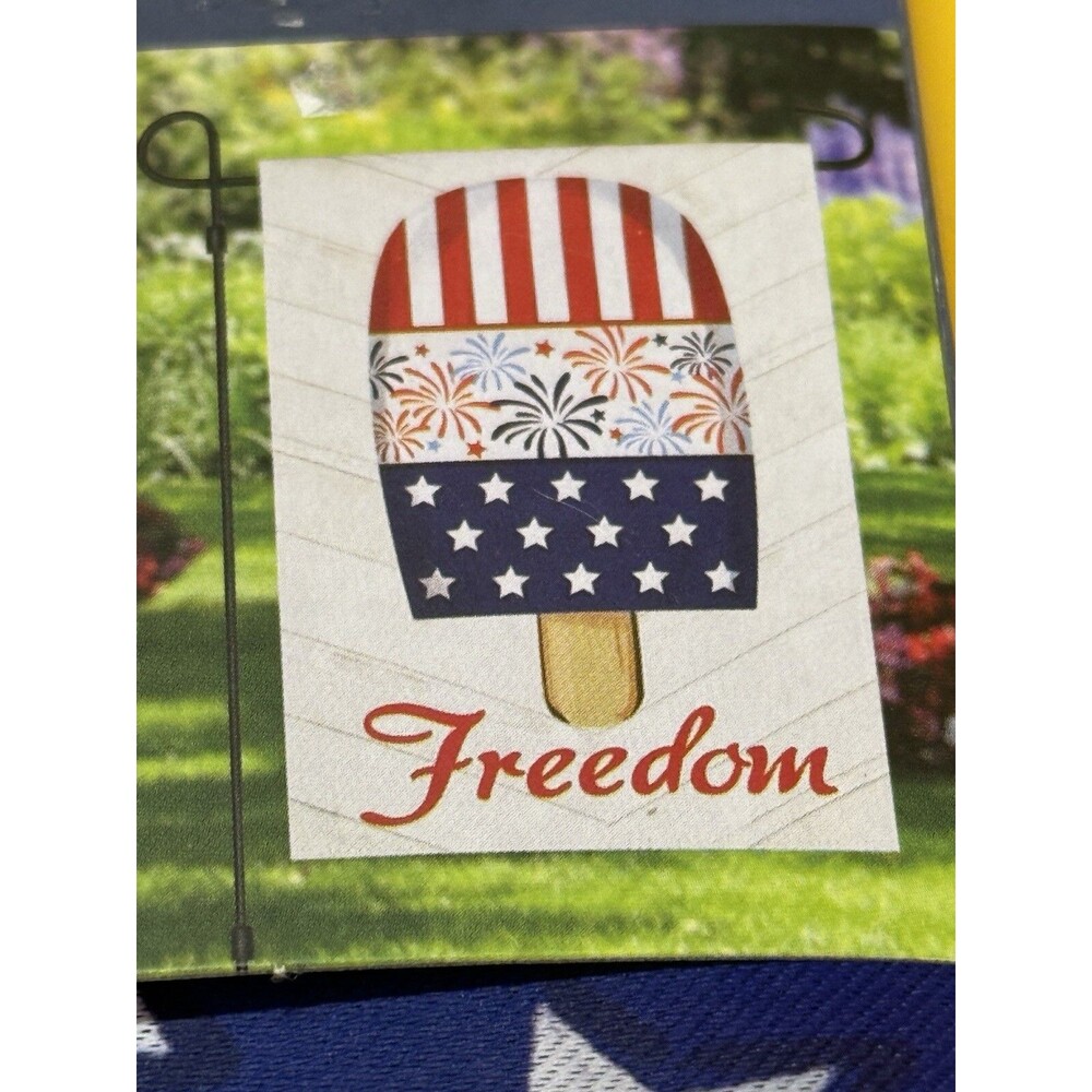 Style Selections patriotic House Flags. Size 12.5"X18"